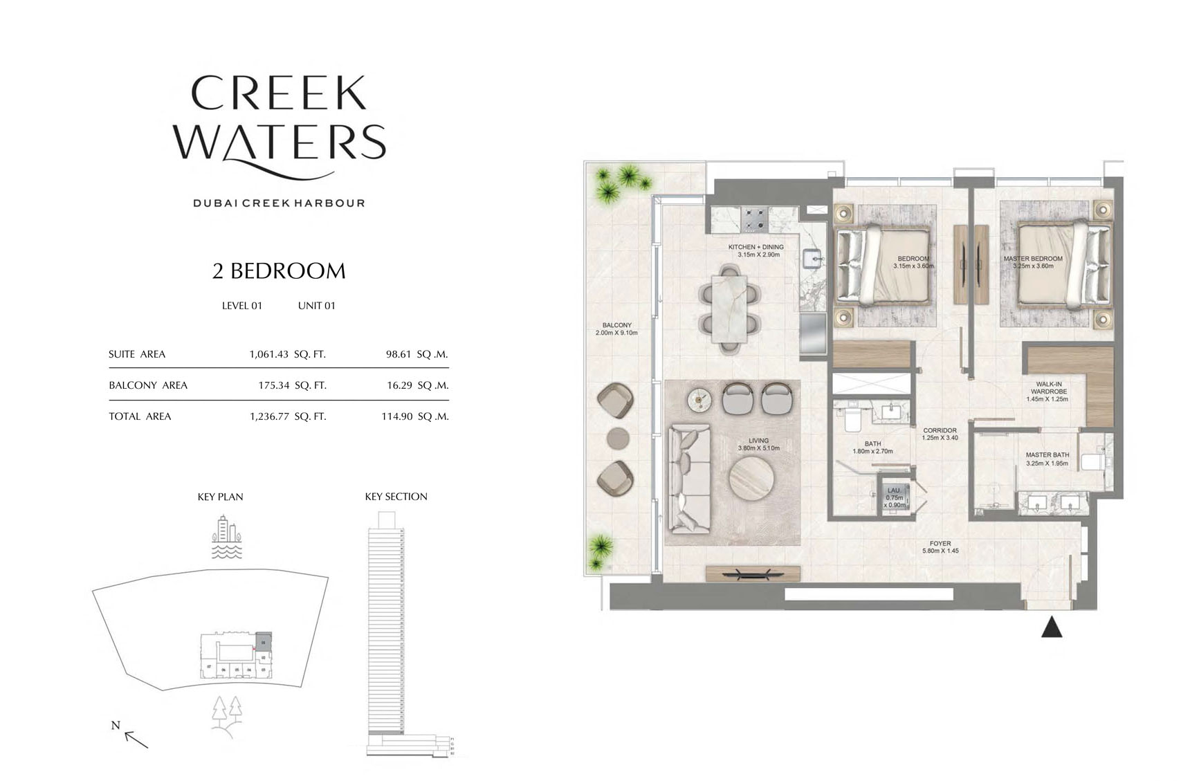 Creek Waters - 2 Bedrooms