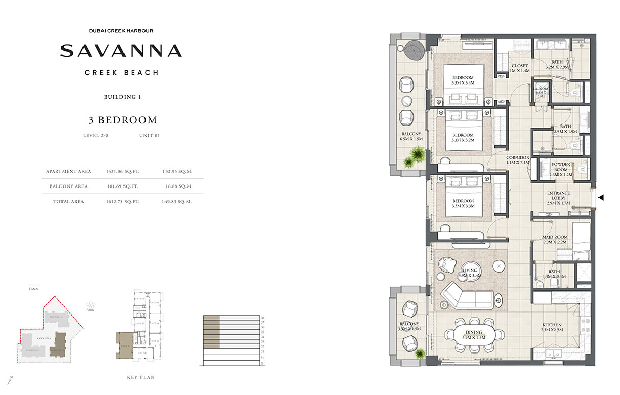 Savanna by Emaar - 3 Bedrooms + Maid